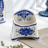 Подставка для губки, 6х9 см, гжель, фарфор Подставка для губки, 6х9 см, гжель, фарфор