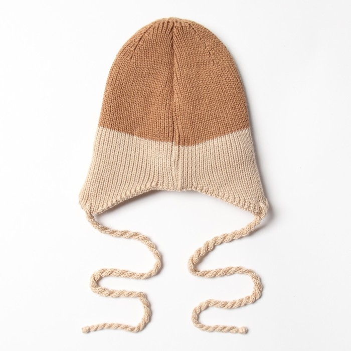 Шапка детская MINAKU  р-р 48-50, цвет коричневый/бежевый