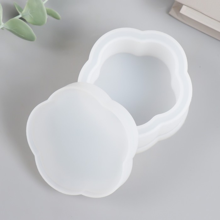 Молд силикон "Шкатулка волнистая" с крышкой 8х7,4х3,8 см