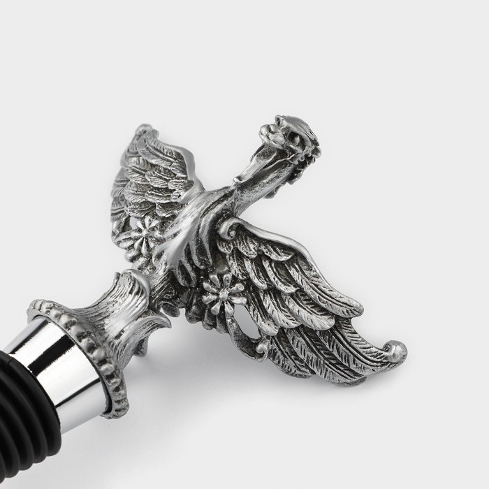Пробка для бутылки Magistro &laquo;Парящий дракон&raquo;, 12,5 см, цвет серебристый
