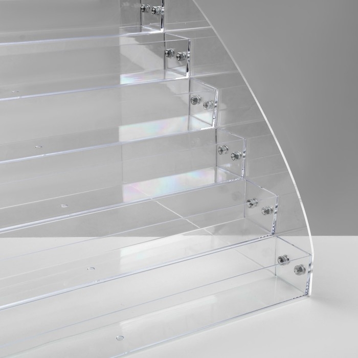 Подставка под лаки 7 этажей, оргстекло, 31&times;31&times;25 см, цвет прозрачный