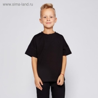 Футболка детская MINAKU:Basic line kids цвет чёрный, рост 98