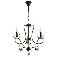 Люстра "Сандра" 3xE14 40Вт черно-золотой 51х51х52-110 см BayerLux Люстра "Сандра" 3xE14 40Вт черно-золотой 51х51х52-110 см BayerLux