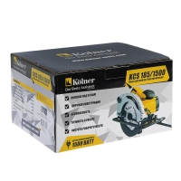 Пила циркулярная Kolner KCS 185/1500, 1500 Вт, 5000 об/мин, d=185х20 мм, пропил 65 мм, 0-45° Пила циркулярная Kolner KCS 185/1500, 1500 Вт, 5000 об/мин, d=185х20 мм, пропил 65 мм, 0-45°