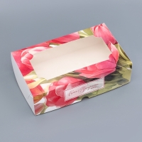 Коробка подарочная складная с окном, упаковка, "Самой прекрасной", 25 х 15 х 7 см Коробка подарочная складная с окном, упаковка, "Самой прекрасной", 25 х 15 х 7 см
