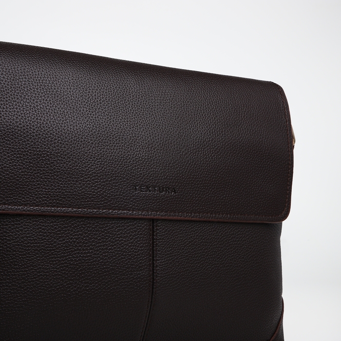 Сумка мужская деловая TEXTURA, 2 наружных кармана, цвет коричневый Сумка мужская деловая TEXTURA, 2 наружных кармана, цвет коричневый