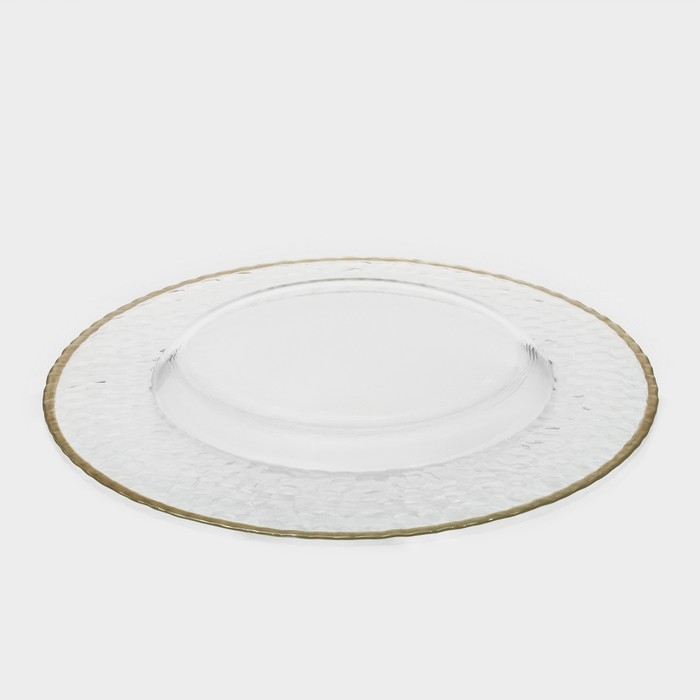 Тарелка подстановочная &laquo;Фишер&raquo;, d=35 см, цвет обводки золотой