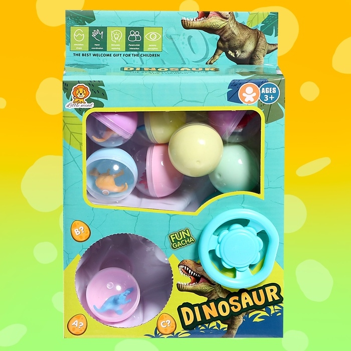 Детский игровой автомат &laquo;Динозаврики&raquo; с игрушками, в наборе 8 шаров-сюрпризов