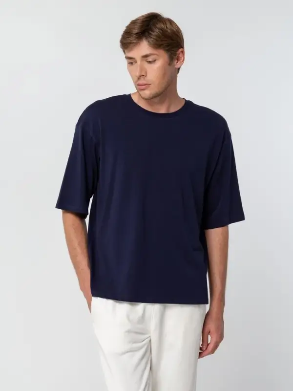 Футболка унисекс оверсайз Street Vibes, темно-синяя, размер XS/S