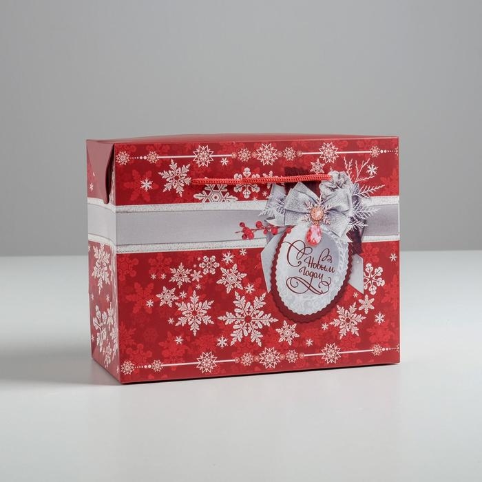 Пакет‒коробка &laquo;С Новым годом!&raquo;, 23 х 18 х 11 см, Новый год