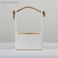 Кашпо деревянное, 15&times;12&times;8.5(25) см "Пауль и Любовь. Орнамент №1", с принтом