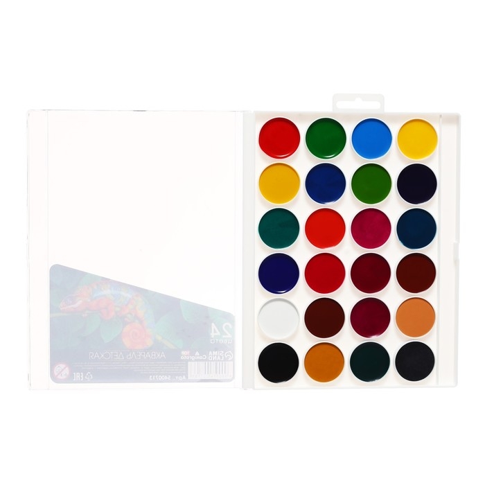 Акварель 24 цвета Calligrata TOP, пластик, европодвес Акварель 24 цвета Calligrata TOP, пластик, европодвес