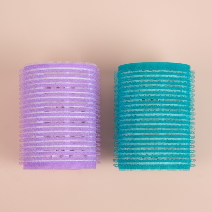 Бигуди &laquo;Липучка&raquo;, d = 4,4 см, в косметичке, 8 шт, цвет МИКС