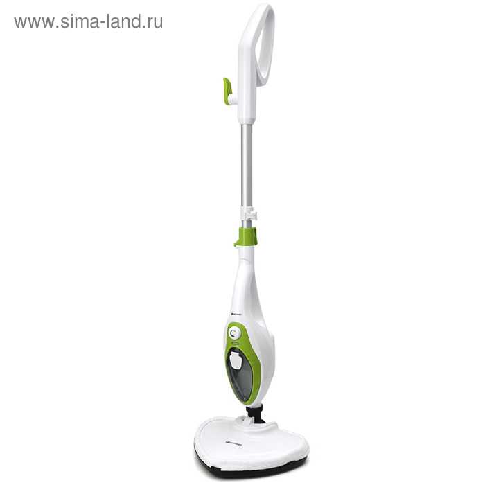 Паровая швабра Kitfort KT-1004-2, 1500 Вт, 350 мл, шнур 4.8 м, бело-зелёная Паровая швабра Kitfort KT-1004-2, 1500 Вт, 350 мл, шнур 4.8 м, бело-зелёная