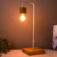 Лампа настольная "Хью-1" коричневый/белый 20х20х55см RISALUX Лампа настольная "Хью-1" коричневый/белый 20х20х55см RISALUX