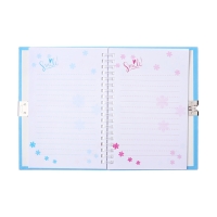 Записная книжка подарочная, 45 листов, линия, на замке, на гребне, Лапки (17,8х13см)