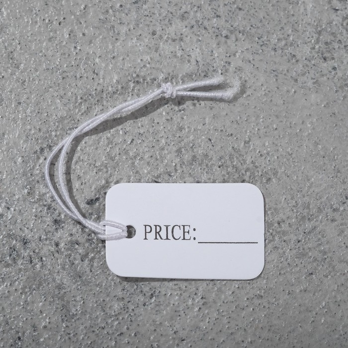 Ценник набор 100 шт., с надписью 1,5&times;2,5, цвет белый