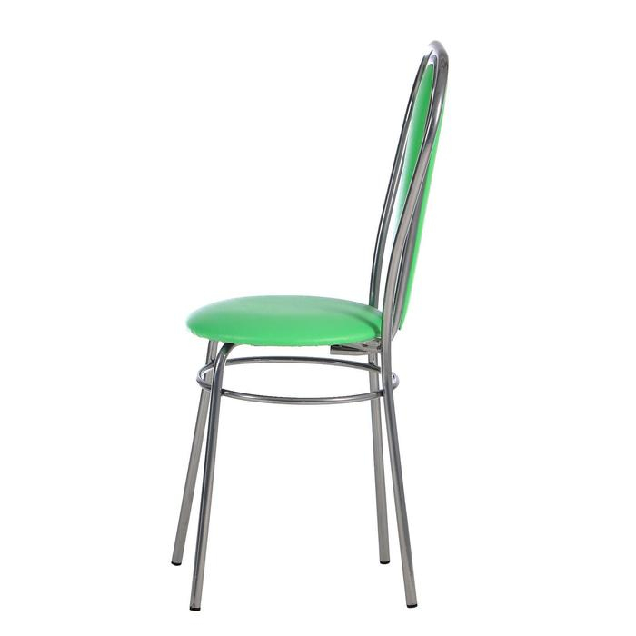 Стул "Белла"  салатовый/хром