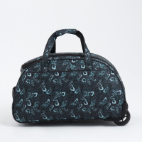 Сумка дорожная на колёсах, отдел на молнии, наружный карман, цвет чёрный Сумка дорожная на колёсах, отдел на молнии, наружный карман, цвет чёрный