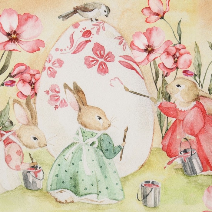 Полотенце Полотенце "Этель" Счастливой пасхи 40х73см, 100% хл, саржа 190 г/м2