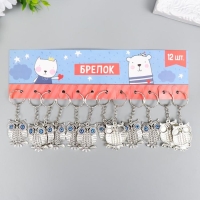 Брелок металл глазки "Филин" 4,5х2,7 см Брелок металл глазки "Филин" 4,5х2,7 см