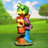 Садовая фигура "Лягушка с ведром", МИКС, 34х18х15см Садовая фигура "Лягушка с ведром", МИКС, 34х18х15см