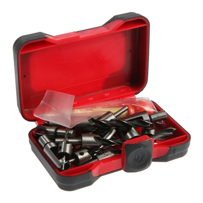 Набор сверл с зенковкой ТУНДРА, шестигранные и круглые хвостовики, 23 шт. Набор сверл с зенковкой ТУНДРА, шестигранные и круглые хвостовики, 23 шт.