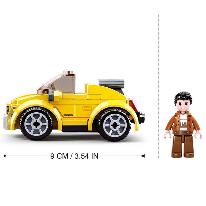 Конструктор &laquo;Город. Кабриолет&raquo;, инерционный, 85 деталей