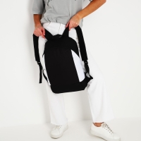 Рюкзак школьный текстильный 46х30х10 см, вертикальный карман, цвет черно-белый Рюкзак школьный текстильный 46х30х10 см, вертикальный карман, цвет черно-белый