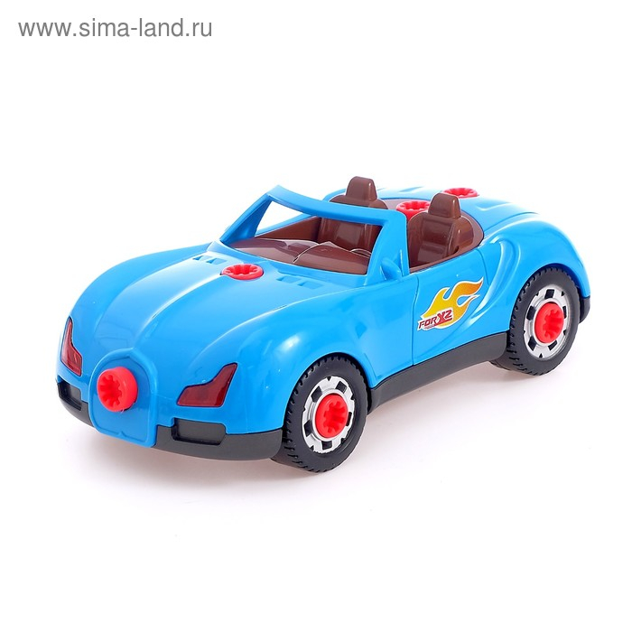 Конструктор &laquo;Cуперкар&raquo;, 2 в 1, с электрическим шуруповёртом и обвесами, 30 деталей