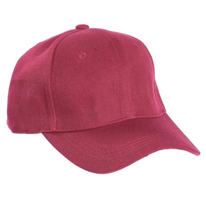 Бейсболка, цвет бордовый, размер 56-58 Бейсболка, цвет бордовый, размер 56-58