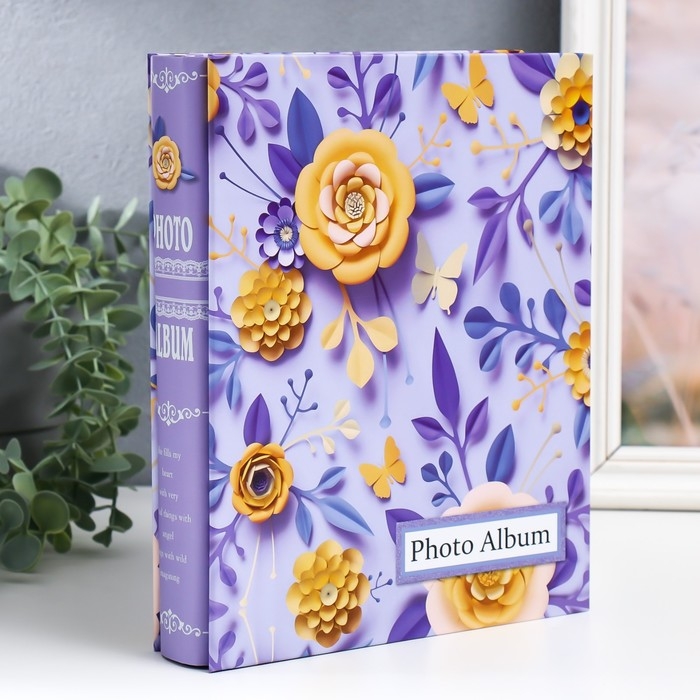 Фотоальбом на 200 фото 10х15 см "Цветочное творчество" в коробке МИКС 25,7х21х5 см