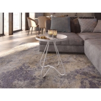 Столик журнальный, 400х400х450, Белый муар