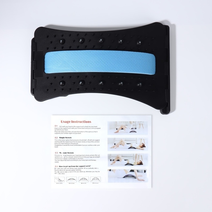 Массажёр для спины, трёхуровневый, с магнитом, 36 &times; 23 см, цвет МИКС