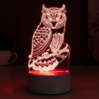 Светильник "Сова" LED RGB от сети Светильник "Сова" LED RGB от сети