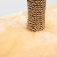 Комплекс для кошек с когтеточкой, угловой, с гамаком, 48 х 48 х 171 см, джут, искусственный мех, беж Комплекс для кошек с когтеточкой, угловой, с гамаком, 48 х 48 х 171 см, джут, искусственный мех, беж