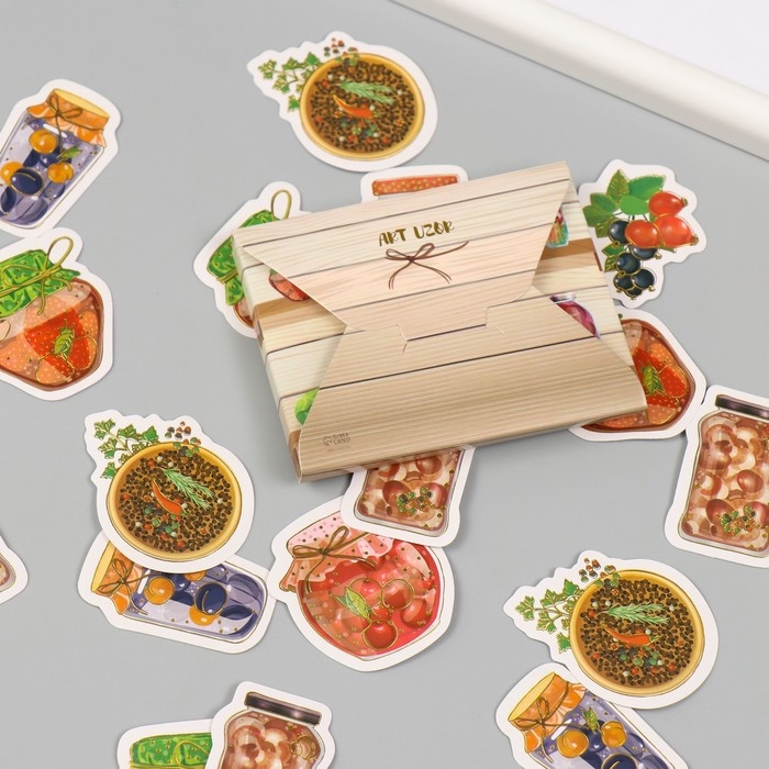 Наклейки для творчества Наклейки для творчества "Домашние заготовки" тиснение золото набор 48 шт 9х7х0,8 см