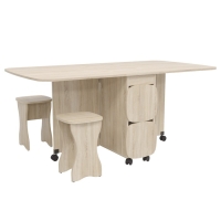 Комплект стол-книжка с табуретами 360/1670х900х740 Дуб сонома Комплект стол-книжка с табуретами 360/1670х900х740 Дуб сонома