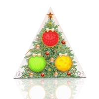Подарочный новогодний набор развивающих тактильных мячиков «Рождественская ёлочка», 3 шт. Подарочный новогодний набор развивающих тактильных мячиков «Рождественская ёлочка», 3 шт.