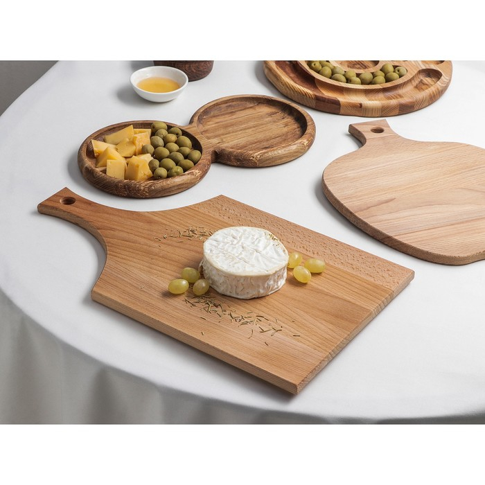 Доска разделочная дуб Mаgistrо, 40&times;24&times;1,2 см, с ручкой