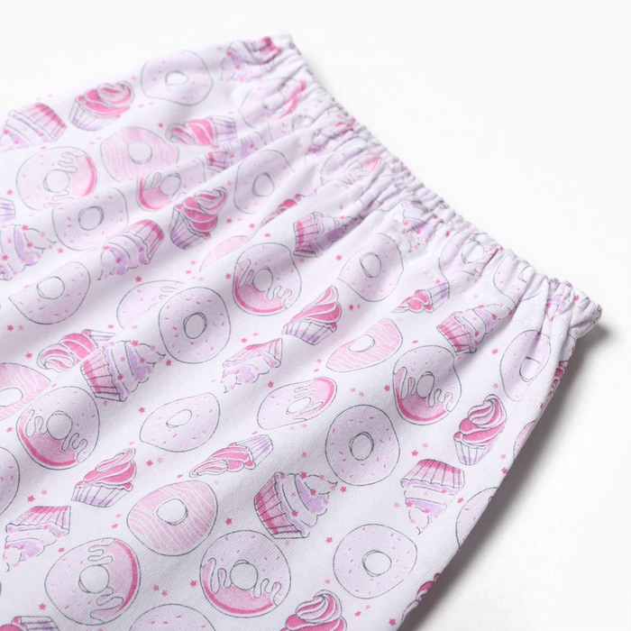 Штанишки детские, цвет белый/бублики, рост 86 см Штанишки детские, цвет белый/бублики, рост 86 см