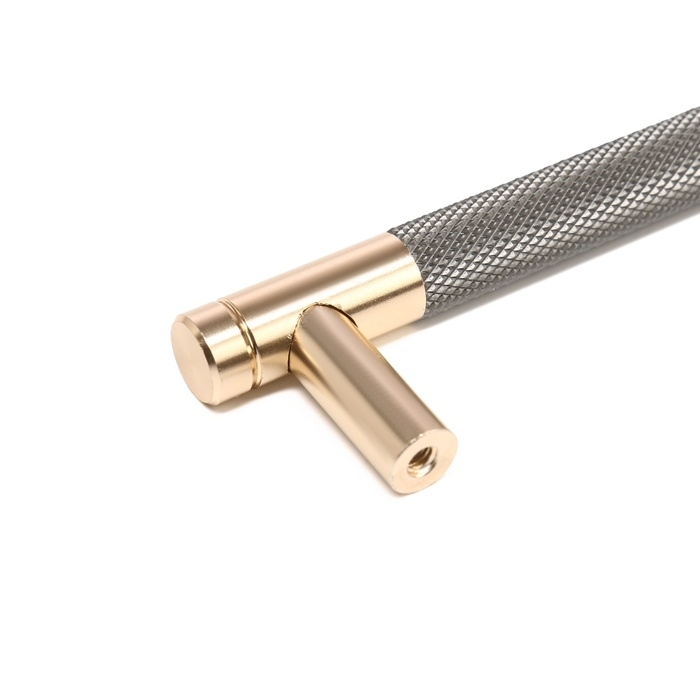 Ручка-рейлинг CAPPIO CRYSTAL, м/о 96 мм, цвет золото/серый