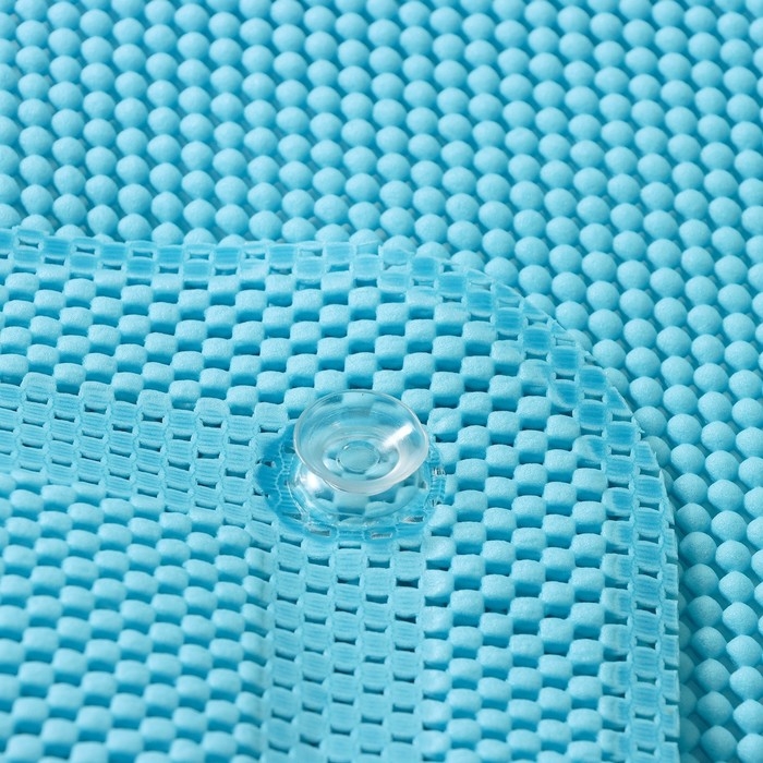 Набор для ванны с присосками &laquo;Лотос&raquo;, коврик 43&times;90 см, подушка 33&times;33 см, цвет синий