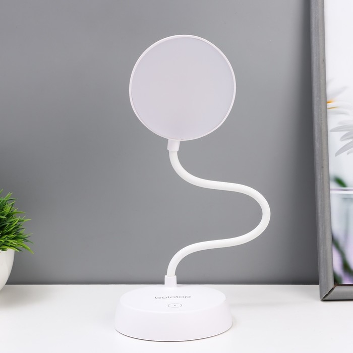 Настольная лампа Настольная лампа "Регли" LED 8Вт USB АКБ белый 9,5х15х26 см RISALUX