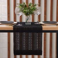 Дорожка Этель цв.черный 30*180 см, 50% хлопок 50% п/э Дорожка Этель цв.черный 30*180 см, 50% хлопок 50% п/э