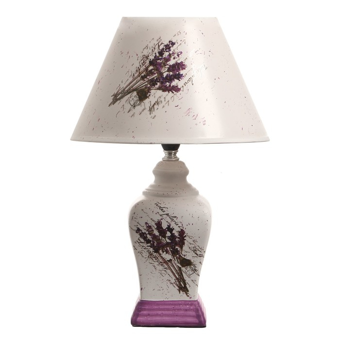 Лампа настольная керамика "Лаванда" Е14 25W 220В 37,5х25х25 см RISALUX