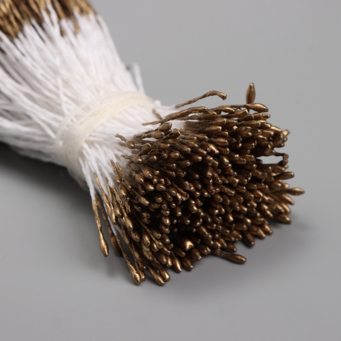 Тычинки для искусственных цветов глянец Тычинки для искусственных цветов глянец "Рисинки" золото набор 360 шт длина 6 см