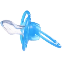 Соска - пустышка силиконовая ортодонтическая &laquo;Бантик&raquo;, от 3 мес., с колпачком, цвет голубой