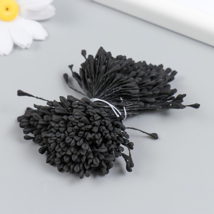 Тычинки для цветов "Чёрный" набор 360 шт длина 6 см