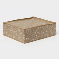 Органайзер для хранения белья Доляна Points, 18 ячеек, 35×30×12 см, цвет бежевый Органайзер для хранения белья Доляна Points, 18 ячеек, 35×30×12 см, цвет бежевый